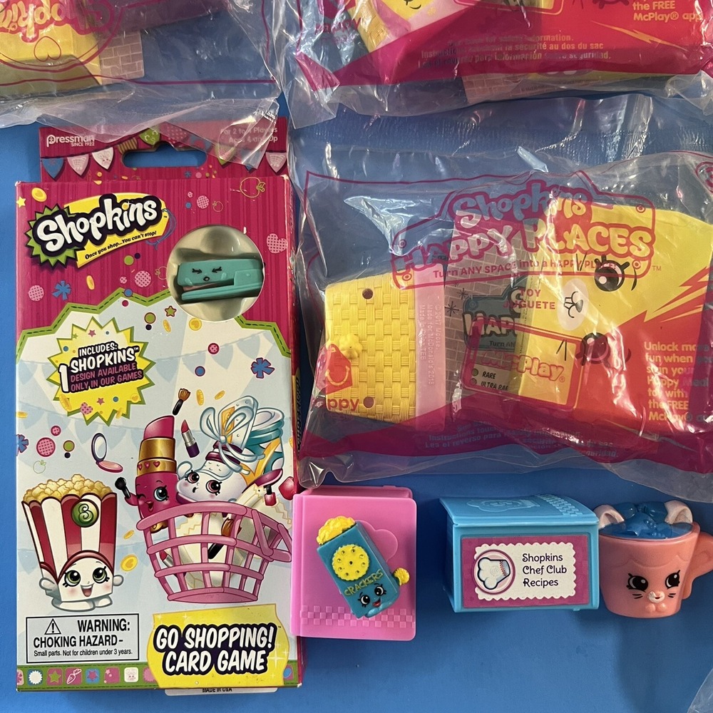 LOT OF 18 MCDONALDS (2018) HAPPY MEAL SHOPKINS HAPPY PLACES TOYS & CARD GAME NEW - Picture 5 of 5